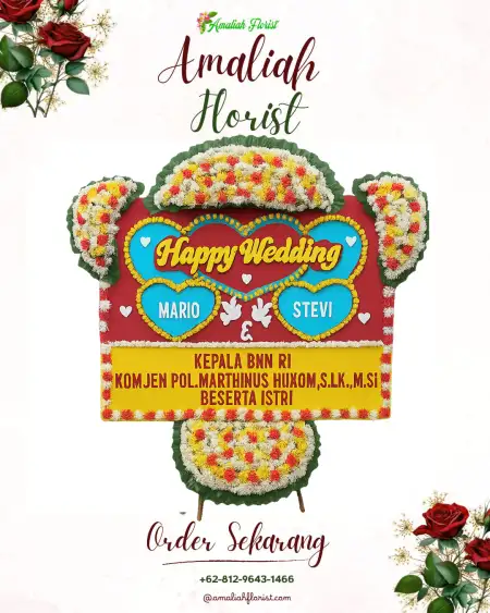 Papan Bunga Pernikahan Wegee Muka