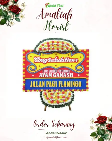 Sewa Papan Bunga Wegee Muka
